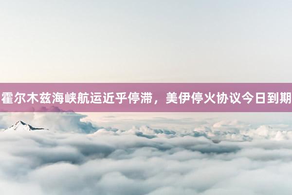 霍尔木兹海峡航运近乎停滞，美伊停火协议今日到期