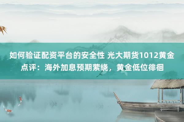 如何验证配资平台的安全性 光大期货1012黄金点评：海外加息预期萦绕，黄金低位徘徊