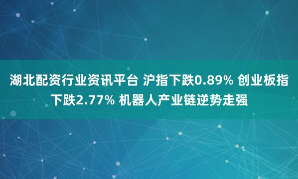 湖北配资行业资讯平台 沪指下跌0.89% 创业板指下跌2.77% 机器人产业链逆势走强